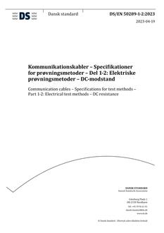 DANSK DS/EN 50289-1-2