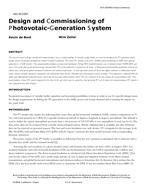 HO-18-C057 -- Design and Commissioning of Photovotaic-Generation System