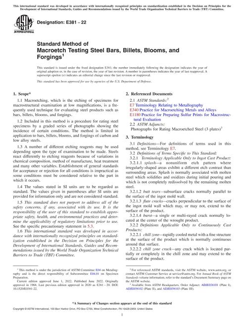 ASTM E381-22
