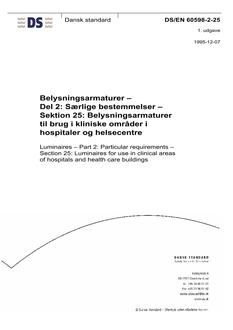 DANSK DS/EN 60598-2-25