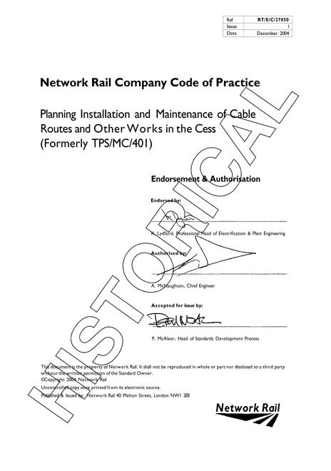NR RT/E/C/27050 ISSUE 1