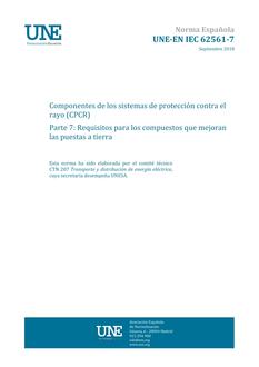 AENOR UNE-EN IEC 62561-7