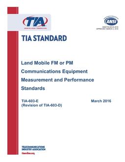 TIA ANSI/TIA-603-E