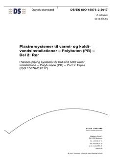 DANSK DS/EN ISO 15876-2