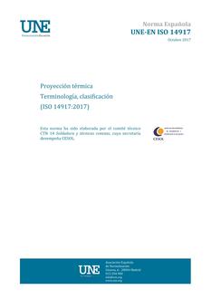 AENOR UNE-EN ISO 14917