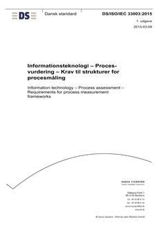 DANSK DS/ISO/IEC 33003