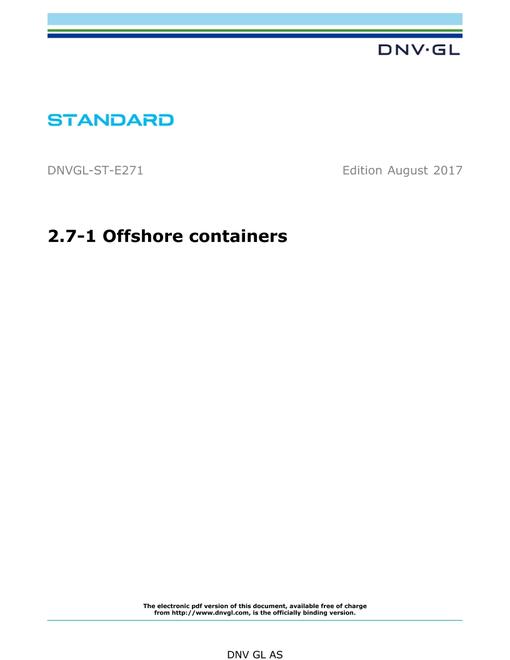 DNV DNVGL-ST-E271