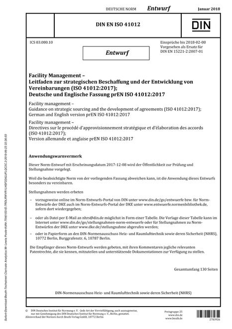 DIN EN ISO 41012 - DRAFT
