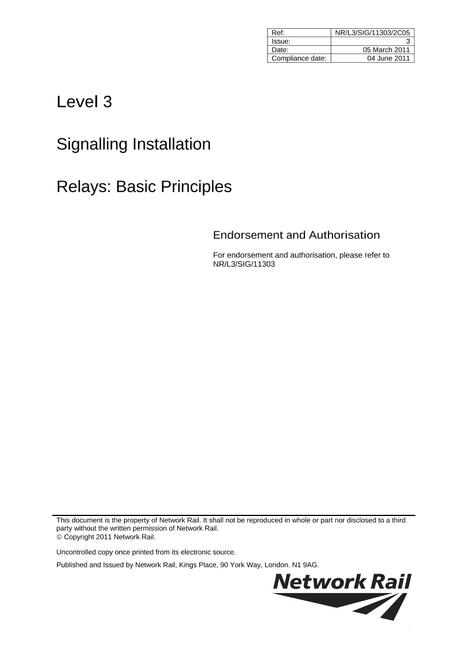 NR NR/L3/SIG/11303/2C05 ISSUE 3