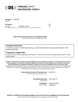 DANSK DSF/ISO/FDIS 11783-3