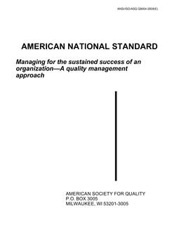 ASQ/ISO Q9000 Series
