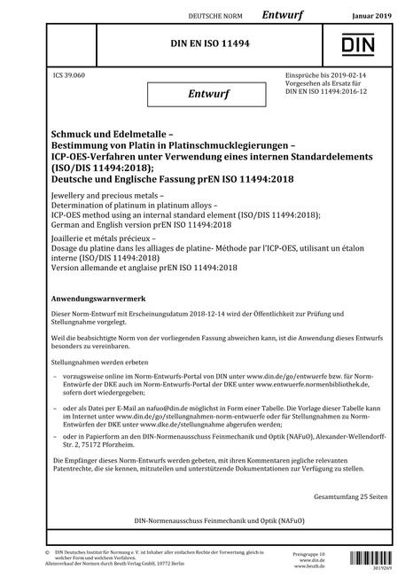 DIN EN ISO 11494 - DRAFT