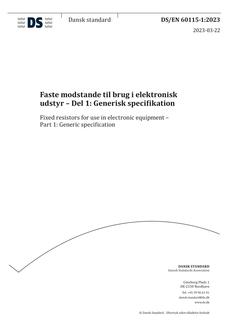 DANSK DS/EN 60115-1