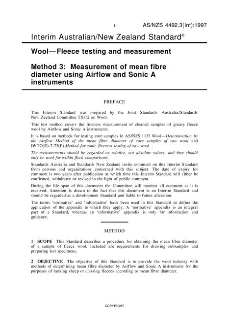 AS/NZS 4492.3(INT):1997