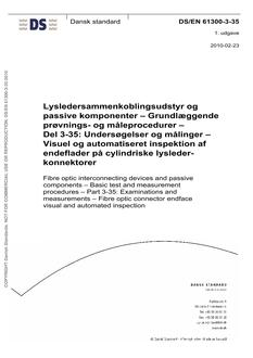 DANSK DS/EN 61300-3-35