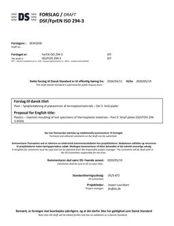 DANSK DSF/FPREN ISO 294-3