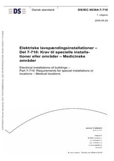 DANSK DS/IEC 60364-7-710