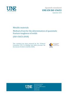 AENOR UNE-EN ISO 15653