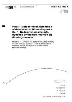 DANSK DS/EN ISO 1183-1
