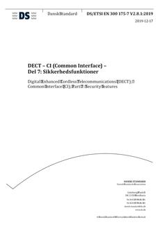 DANSK DS/ETSI EN 300 175-7 V2.8.1