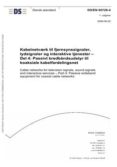DANSK DS/EN 60728-4