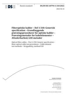 DANSK DS/EN IEC 60794-1-310