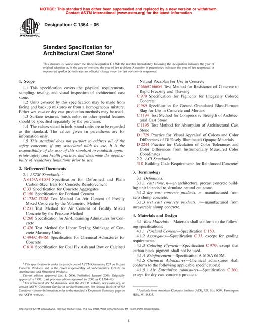 ASTM C1364-06