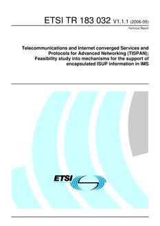 ETSI TR 183 032