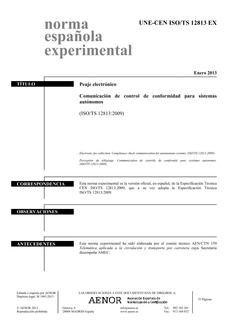 AENOR UNE-CEN ISO/TS 12813 EX
