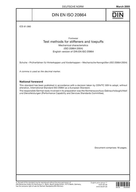 DIN EN ISO 20864