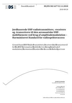 DANSK DS/EN 302 617 V2.3.1