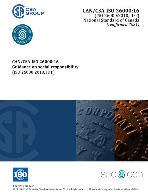 CAN/CSA-ISO 26000:16 (R2021)