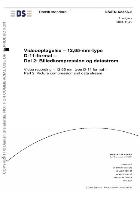 DANSK DS/EN 62356-2