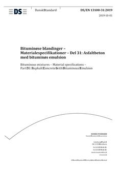 DANSK DS/EN 13108-31