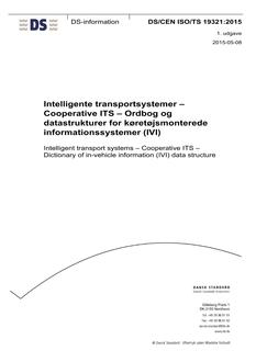 DANSK DS/CEN ISO/TS 19321