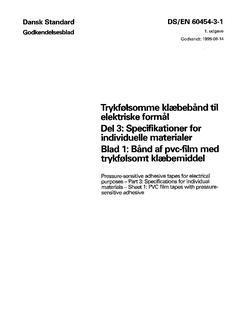 DANSK DS/EN 60454-3-1