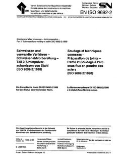 SNV SN EN ISO 9692-2