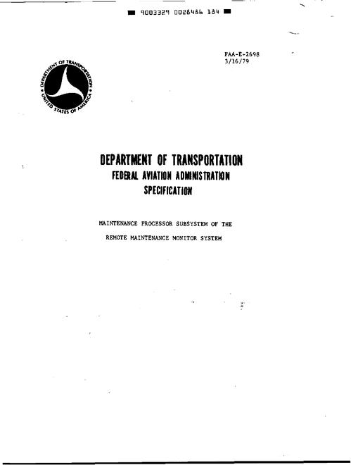 FAA FAA-E-2698