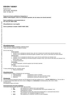 DANSK DS/EN 140401