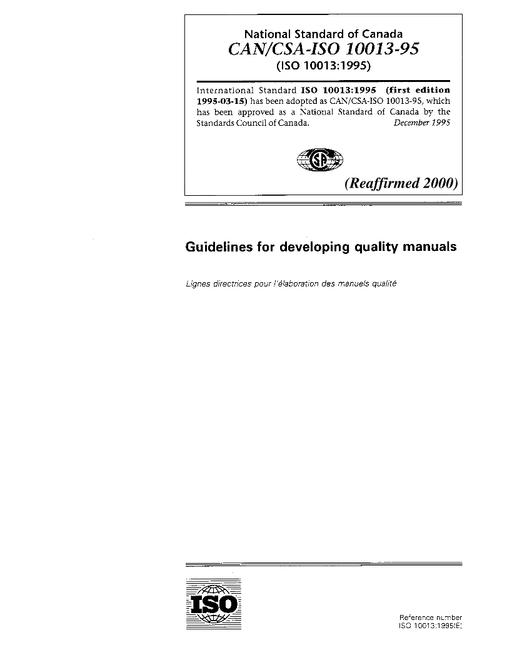 CAN/CSA-ISO 10013-95 (R2000)