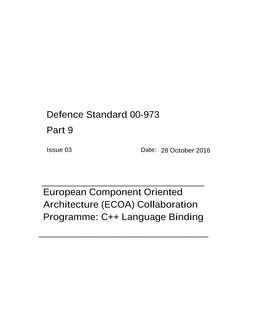 MODUK DEF STAN 00-973: PART 9