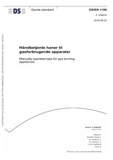 DANSK DS/EN 1106