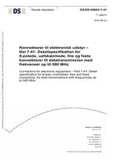 DANSK DS/EN 60603-7-41