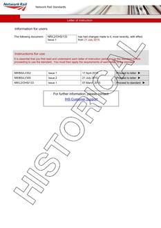 NR NR/L2/OHS/133 ISSUE 1