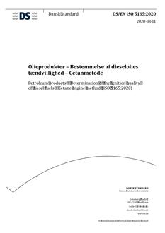 DANSK DS/EN ISO 5165