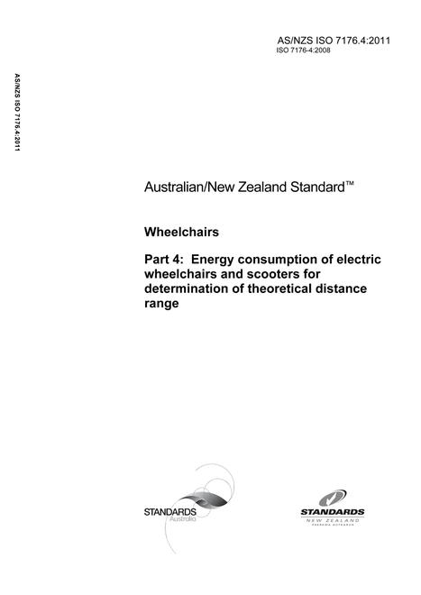 AS/NZS ISO 7176.4:2011