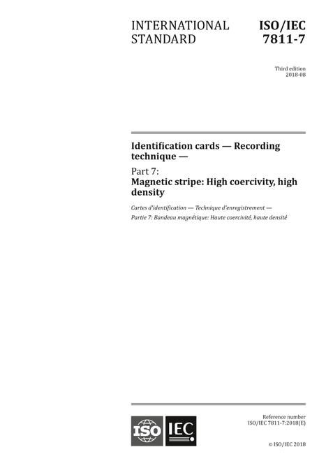 ISO/IEC 7811-7:2018