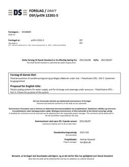 DANSK DSF/PREN 12201-5