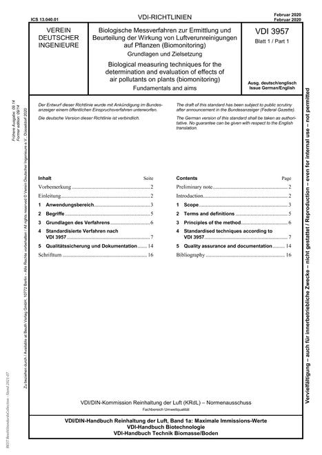 VDI VDI 3957 BLATT 1