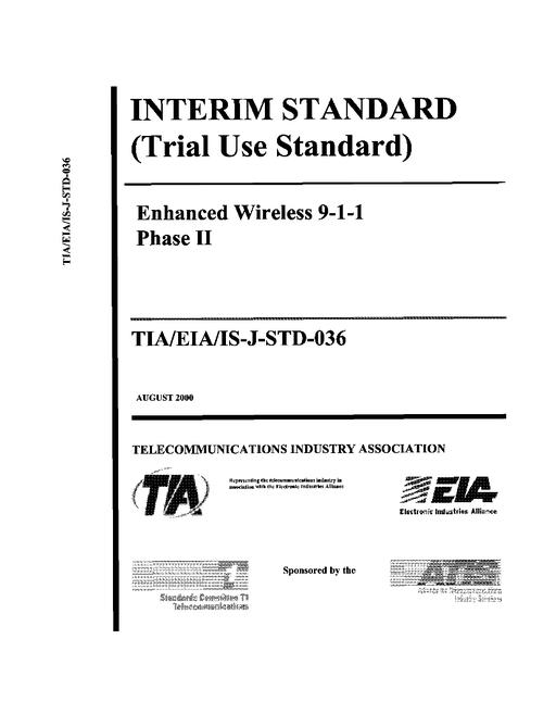 TIA TIA/EIA/IS-J-STD-036